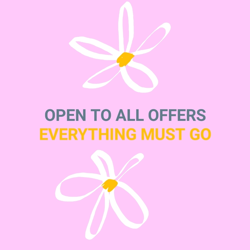 Everything. Must. Go.🌈💖🎉